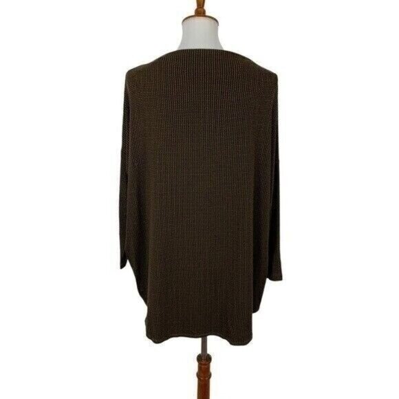 Bryn Walker Houndstooth Oversized Knit Tunic Top Brown XXS - Picture 5 of 8